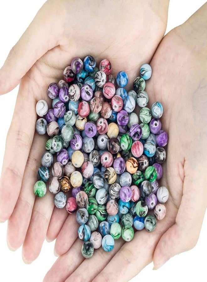 DIY Crafts 6 Sets, Random Sizes, 1 Set Contain = 5x Tibetan Charms 5x Multi Charms 10x Space Acrylic Beads Ink Patterns 1x Crystal String 25x Beads 4-8mm, for Bracelets Neckl(6 Sets, Random Sizes) - Image 5